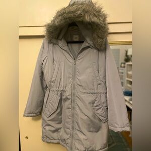 GAP Women’s Parka with Fur-Trimmed Hood